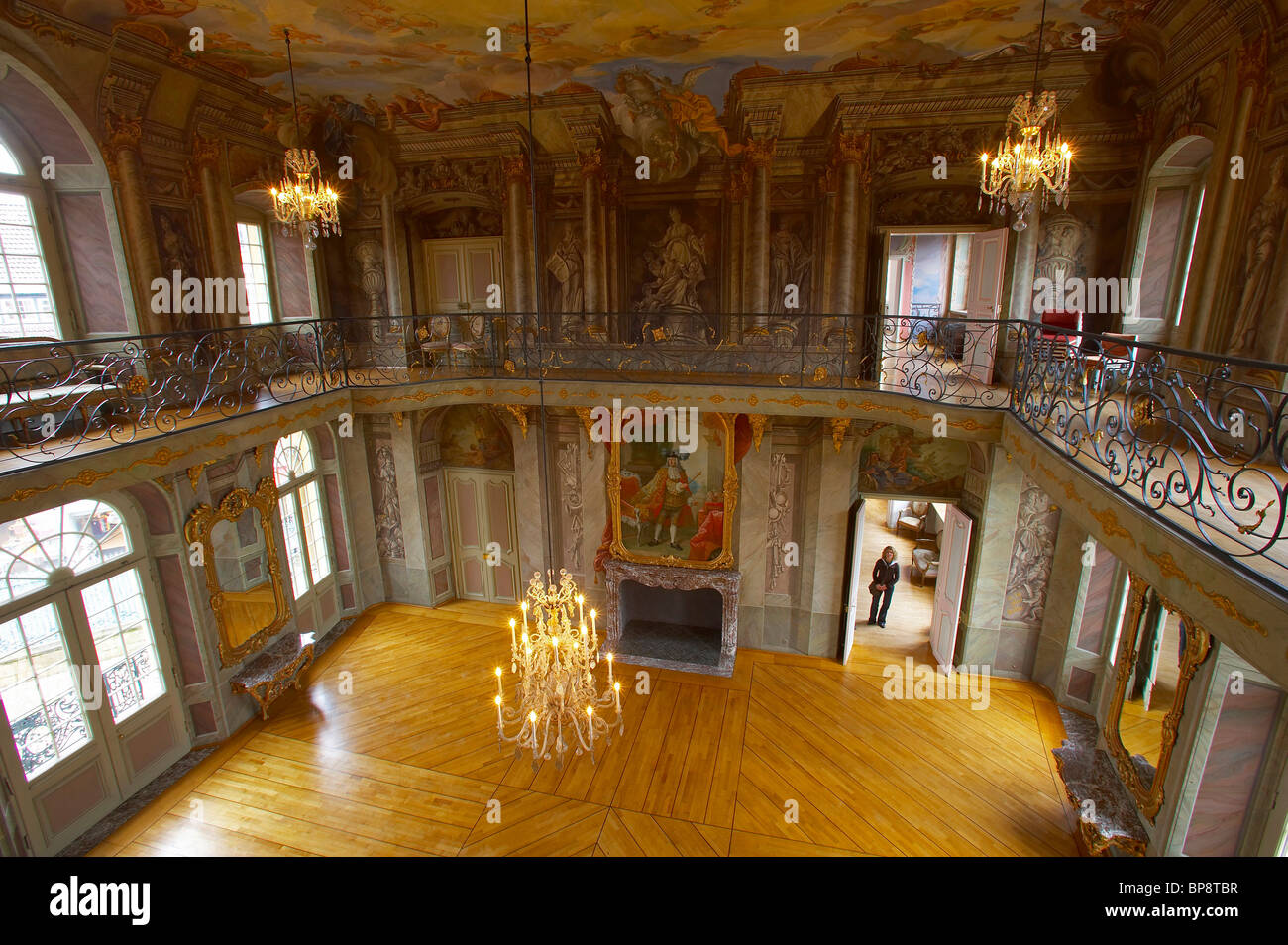 Photo d'intérieur, le jour, l'Erbdrostenhof Muenster, Münster, Rhénanie du Nord-Westphalie, Allemagne, Europe Banque D'Images