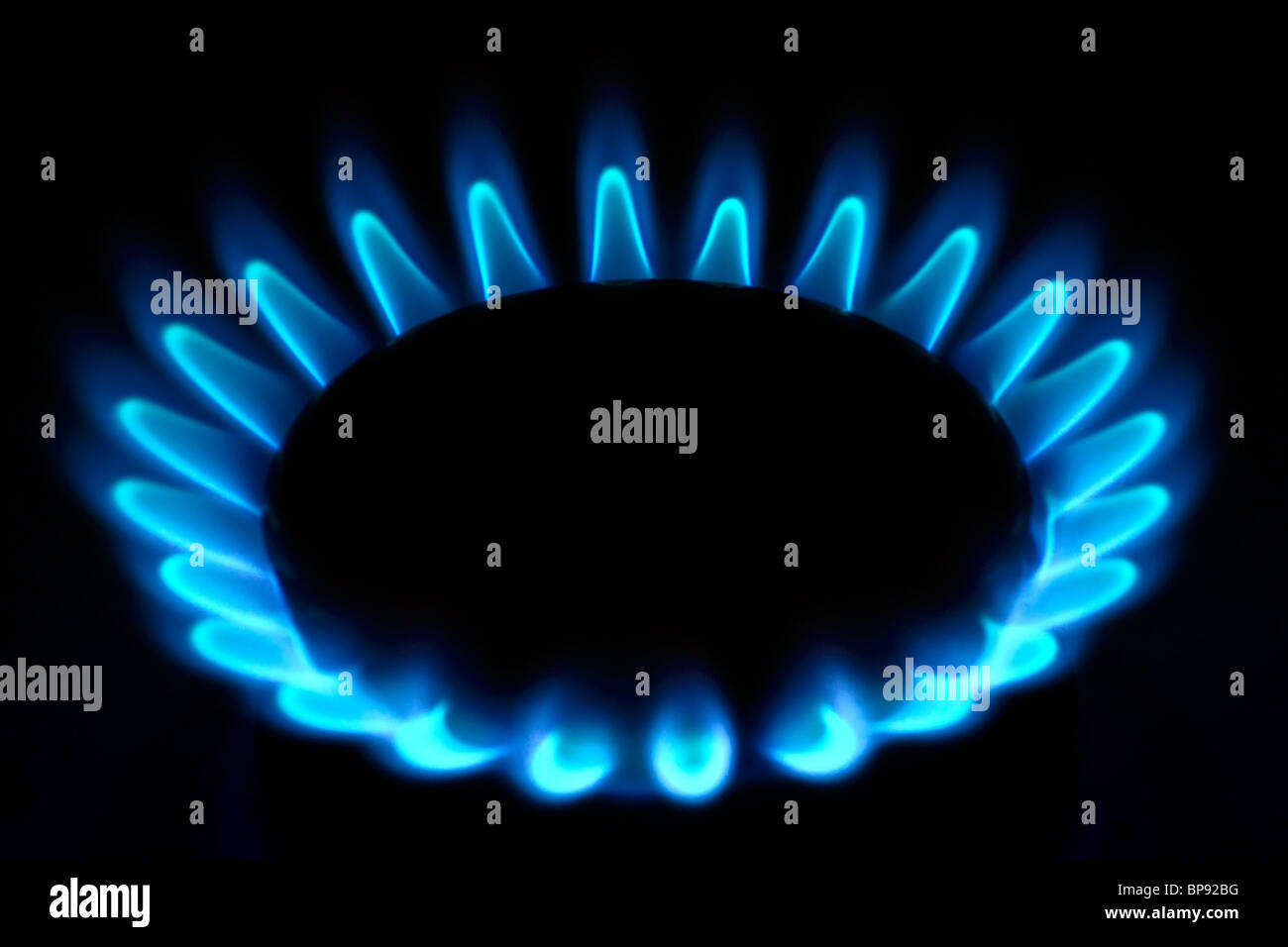 flamme de gaz Banque D'Images