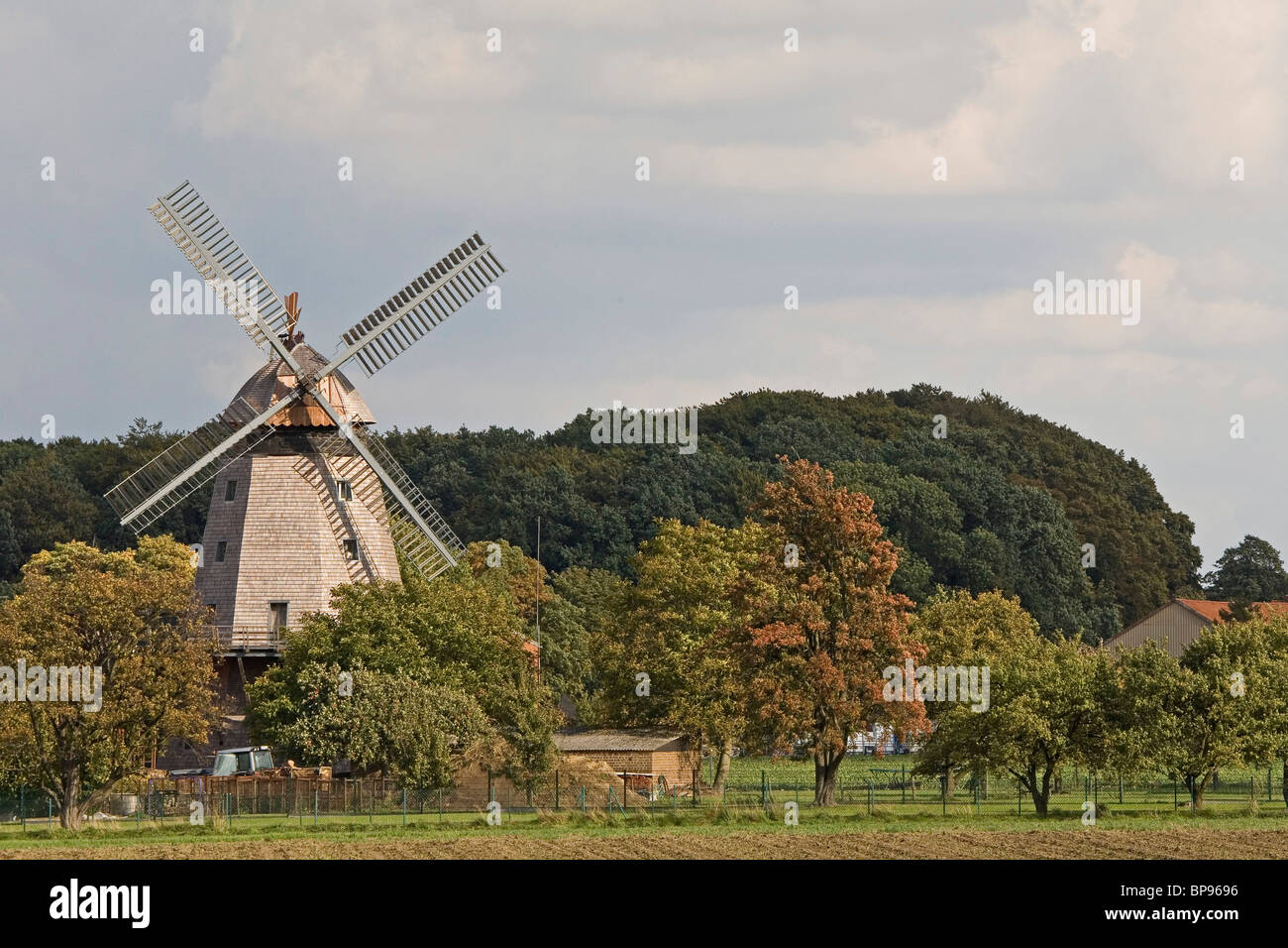 Moulin à vent Wichtringhausen, région de Hanovre, Basse-Saxe, Allemagne Banque D'Images