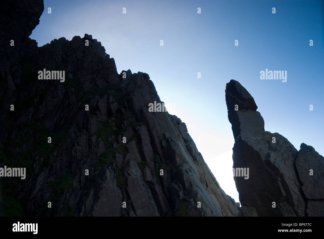 Parois abdominales aiguille sur Grand Gable, Lake District, Cumbria Banque D'Images