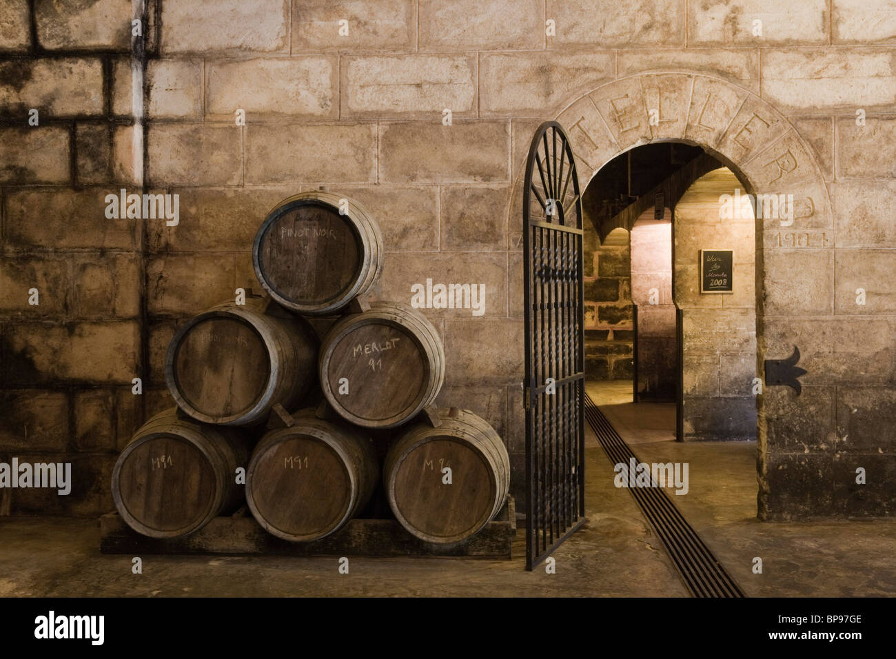 Cave de Bodegues Winery Santa Catarina, près de Calvià, Majorque, Iles Baléares, Espagne, Europe Banque D'Images