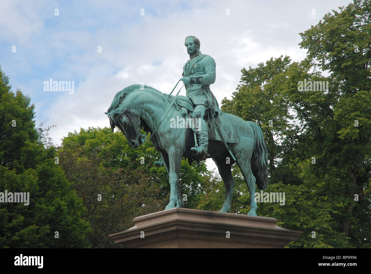 Statue de Prince Albert (1819-61) par Sir John Steell (1804-91) à Charlotte Square, Édimbourg. Banque D'Images