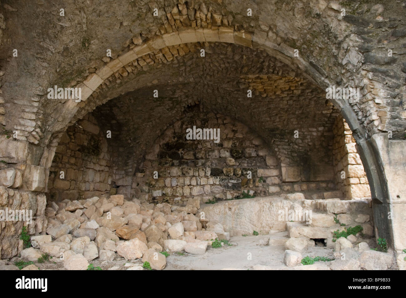 La citadelle du 12ème siècle ruines du château des Croisés à Smar Jbeil Liban Moyen Orient Banque D'Images