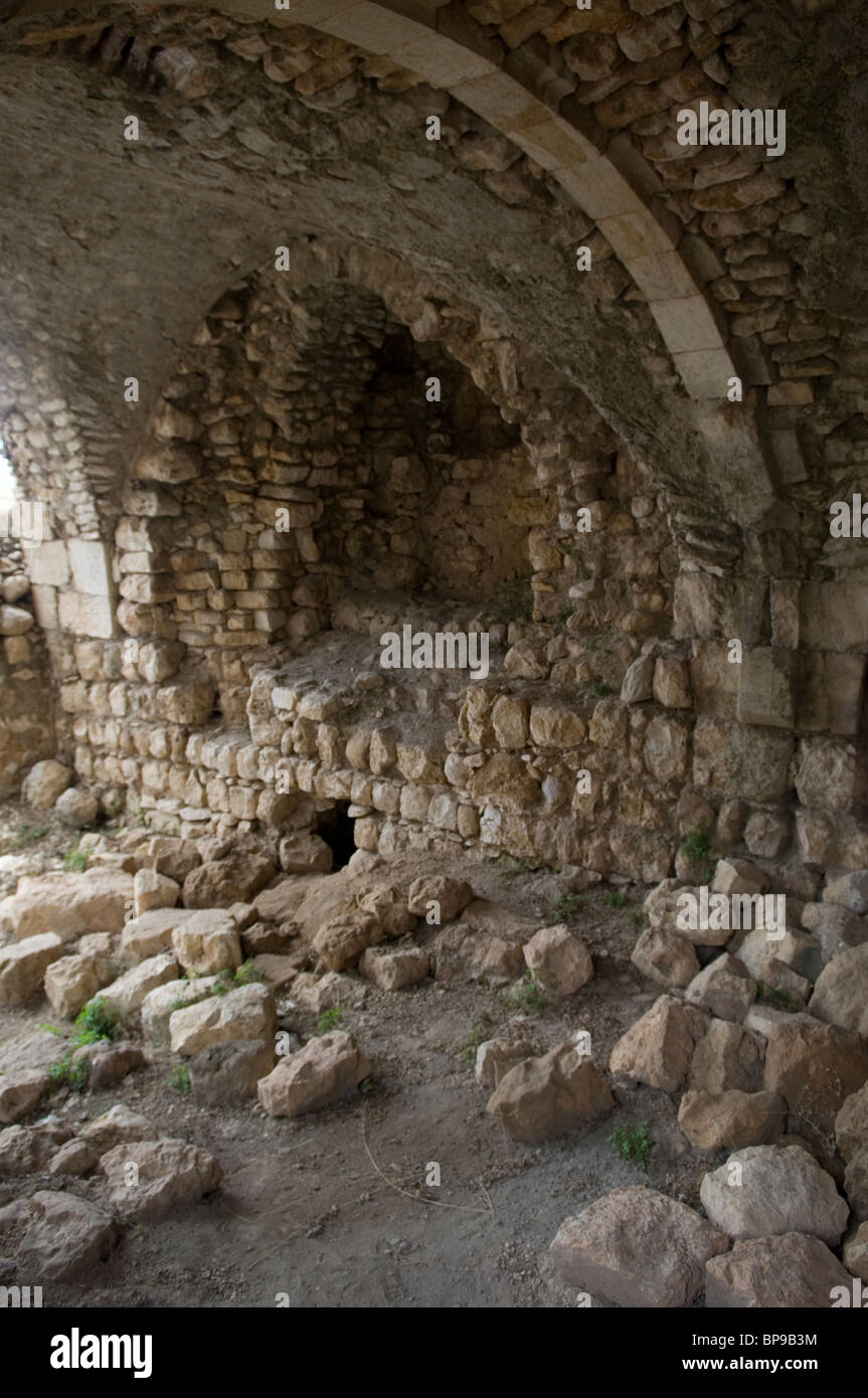 La citadelle du 12ème siècle ruines du château des Croisés à Smar Jbeil Liban Moyen Orient Banque D'Images