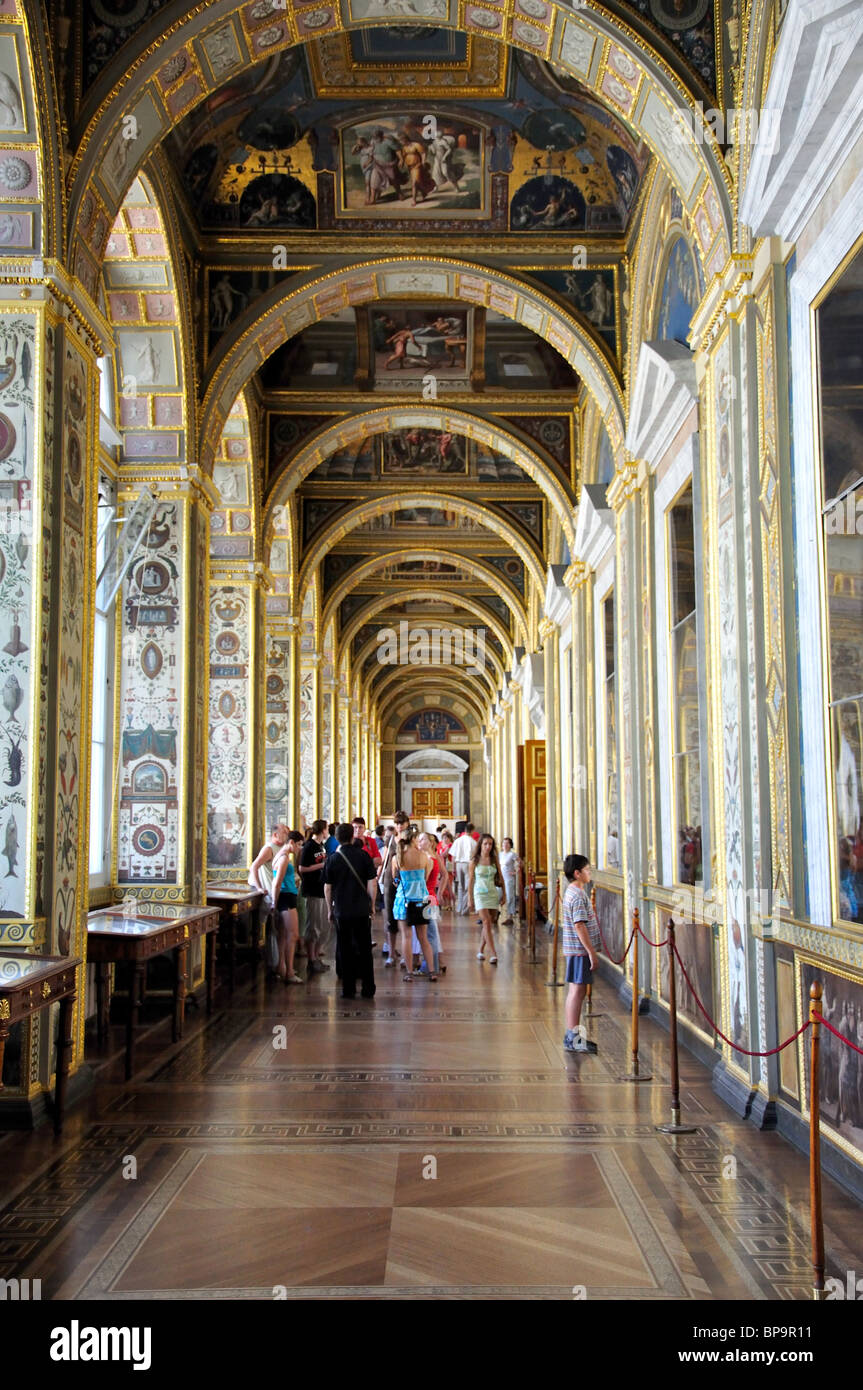 Les loggias Raphaël, Musée de l'Ermitage, Saint-Pétersbourg, Russie, Région Nord-Ouest Banque D'Images
