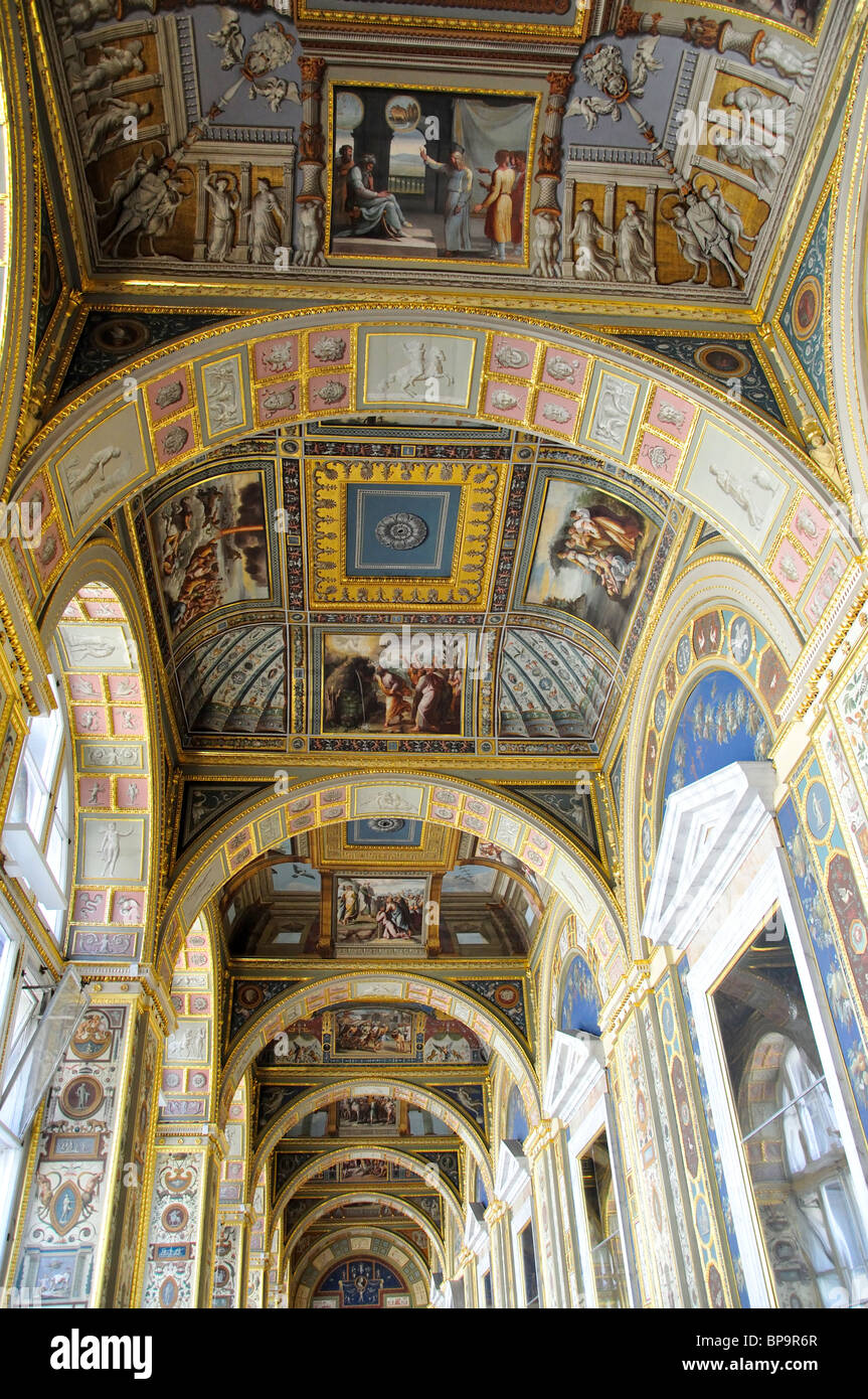 Les loggias Raphaël, Musée de l'Ermitage, Saint-Pétersbourg, Russie, Région Nord-Ouest Banque D'Images