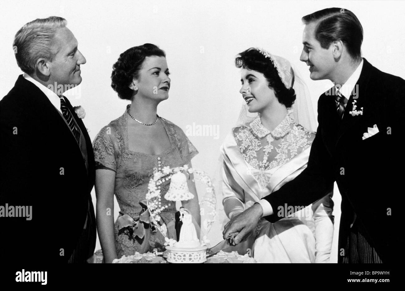 SPENCER TRACY, Joan Bennett, ELIZABETH TAYLOR, DON TAYLOR, LE PÈRE DE