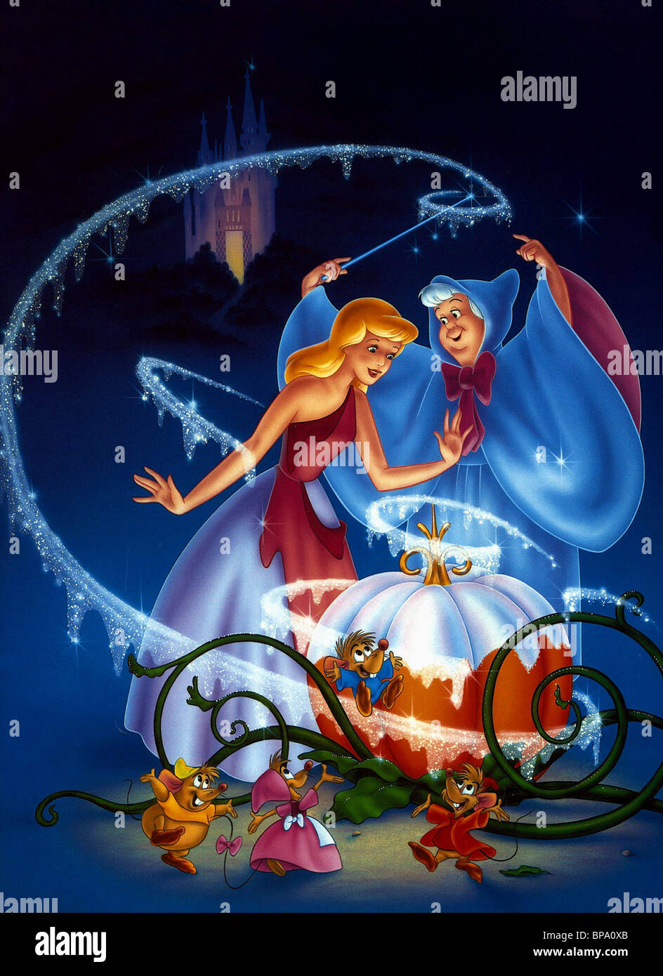 La fée marraine de Cendrillon & Cendrillon (1950 Banque D