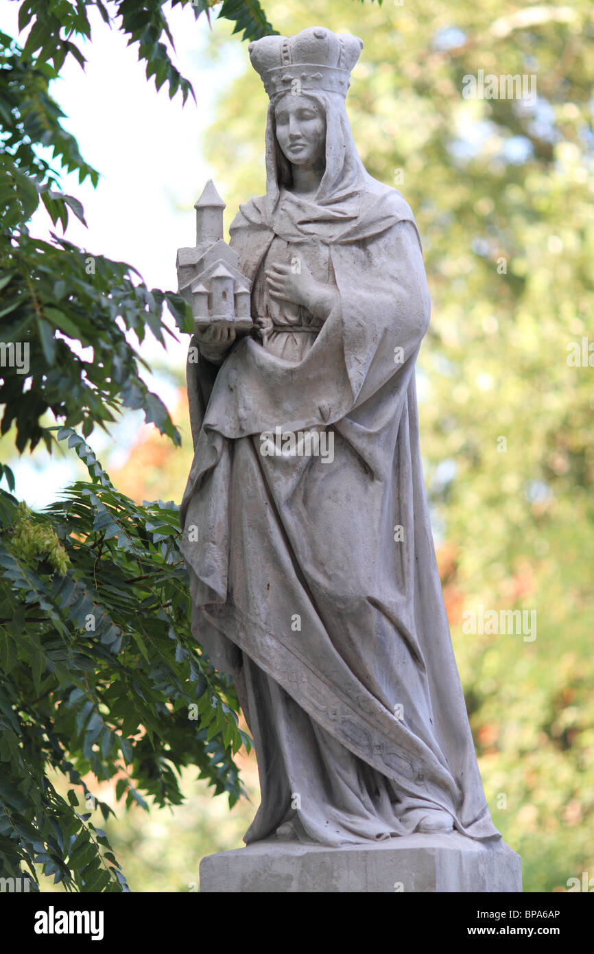 Statue de Sainte Jadwiga Ostrow Tumski Wroclaw Pologne Banque D'Images