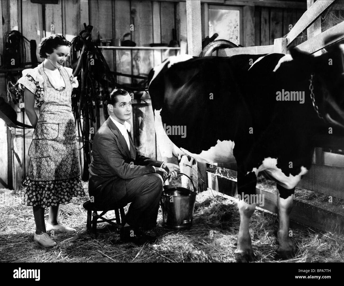 MAUREEN O'SULLIVAN, ROBERT MONTGOMERY, cacher, 1934 Banque D'Images