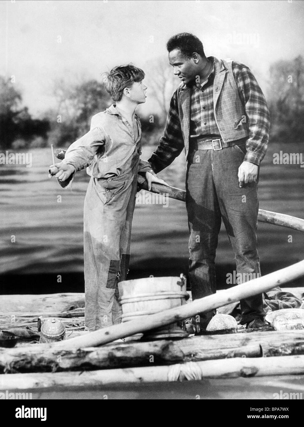 MICKEY ROONEY, REX INGRAM, Les Aventures de Huckleberry Finn, 1939 Banque D'Images