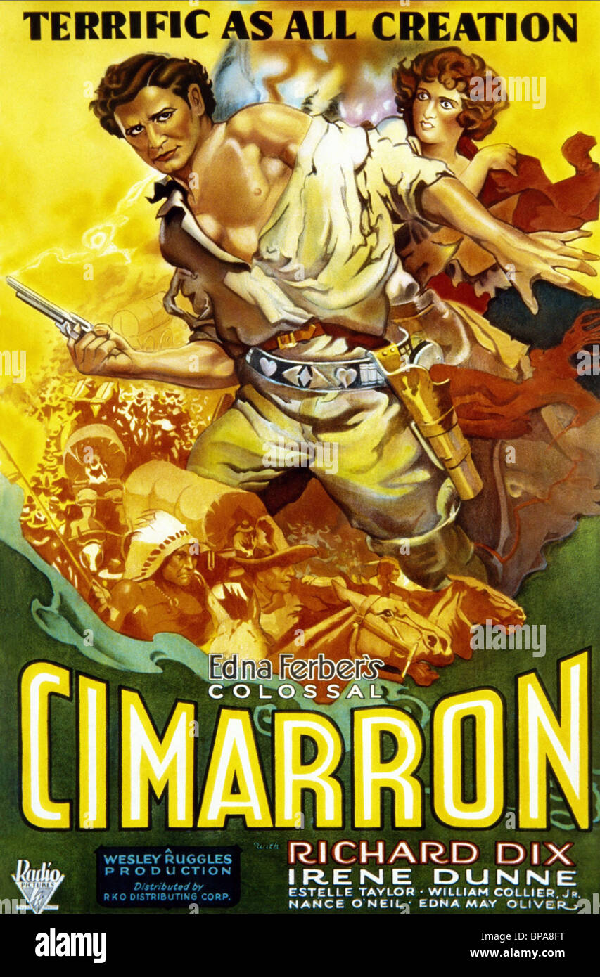 RICHARD DIX AFFICHE DE FILM CIMARRON (1931) Banque D'Images