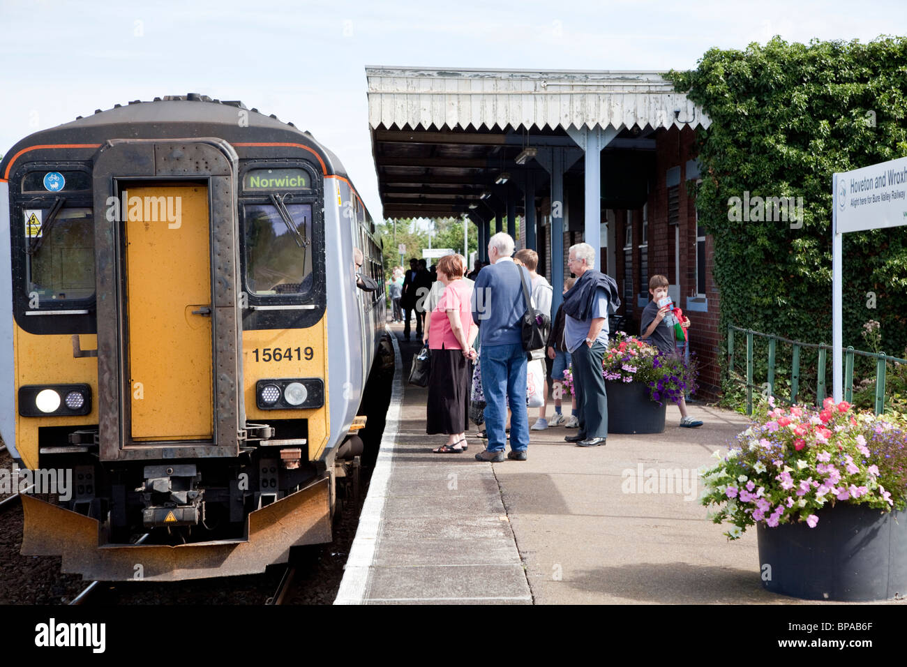 Wroxham gare sur la ligne du Petit Blongios Norfolk Banque D'Images