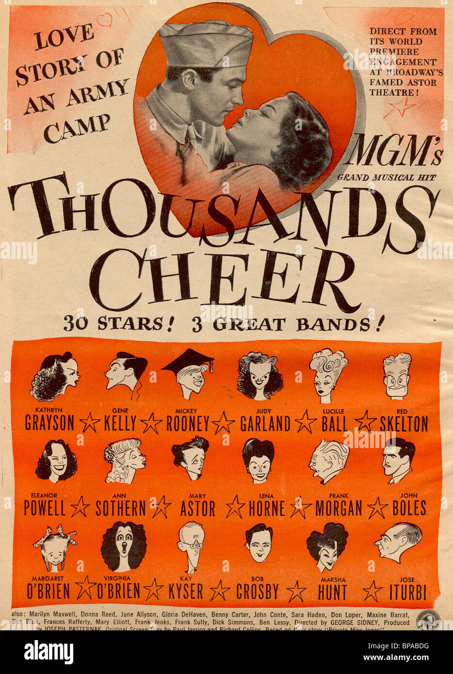 Des milliers d'affiches de film CHEER (1943) Banque D'Images