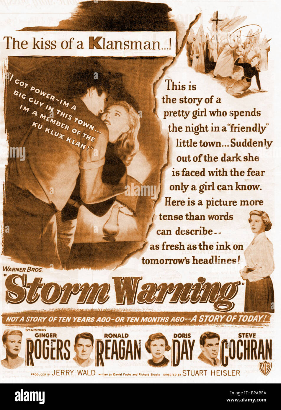 Affiche de film d'avertissement de tempête (1951) Banque D'Images