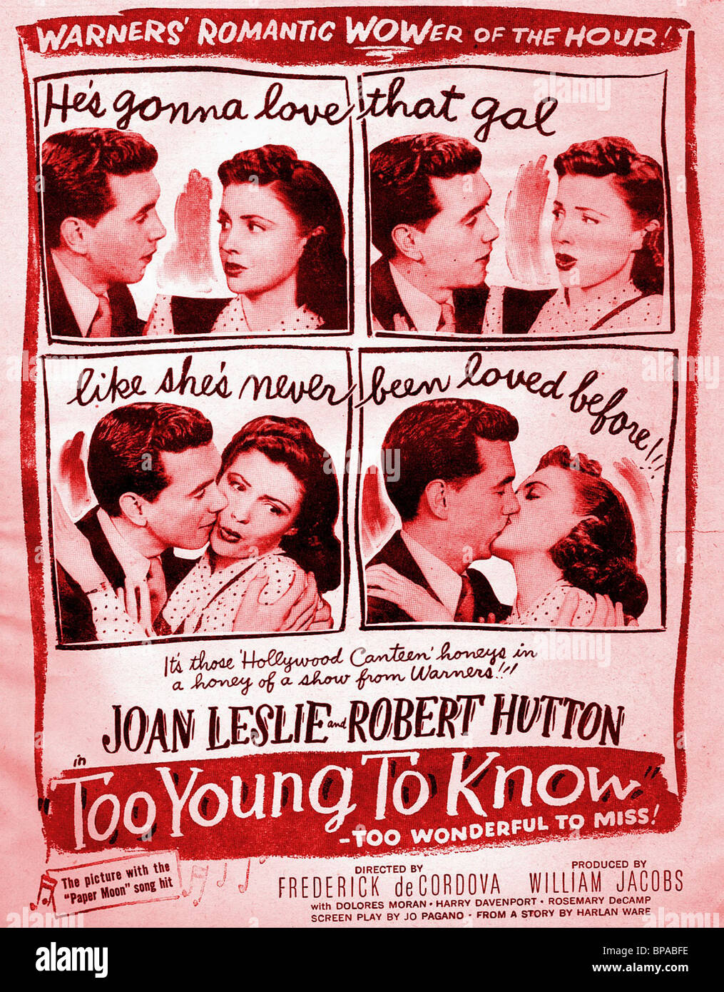 Affiche de film trop jeunes pour savoir (1945) Banque D'Images