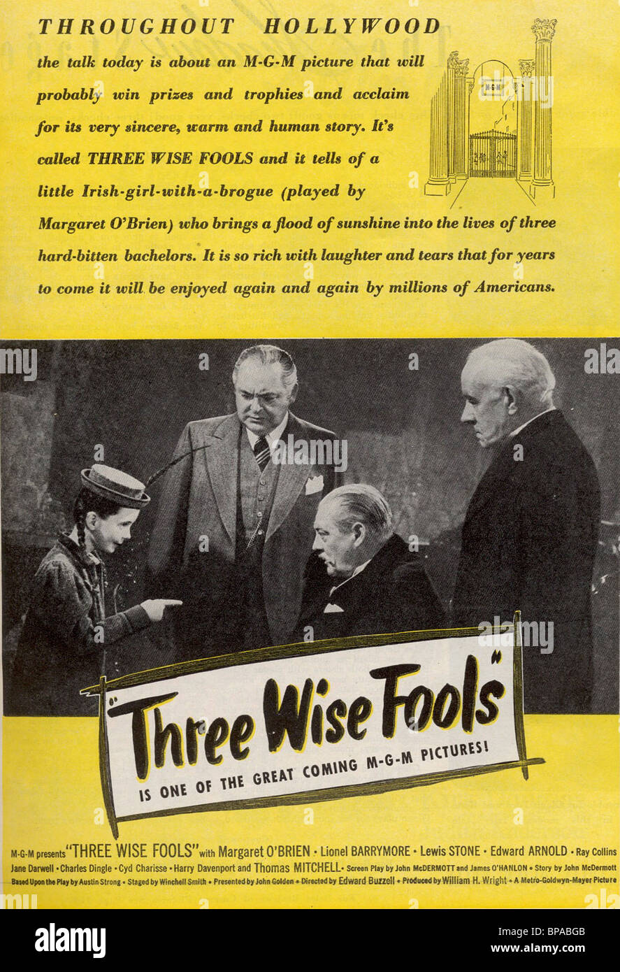 Affiche de film Trois Sages Fous (1946) Banque D'Images