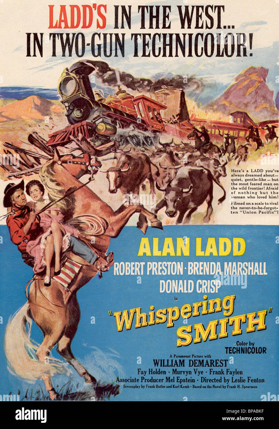 Affiche de film WHISPERING SMITH (1948) Banque D'Images