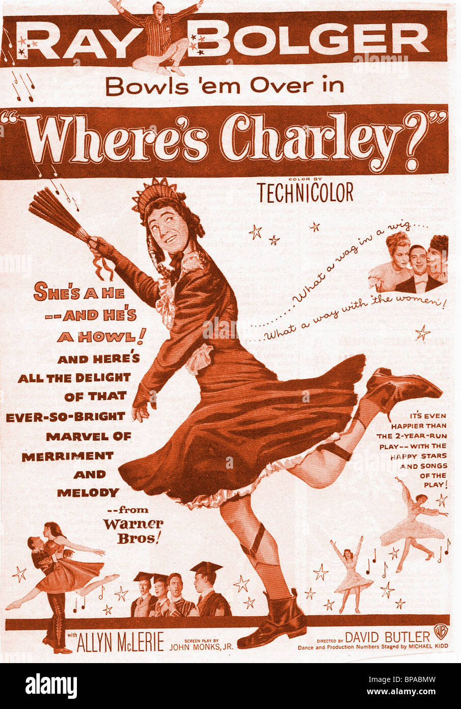 Affiche de film OÙ EST CHARLEY ? (1952) Banque D'Images