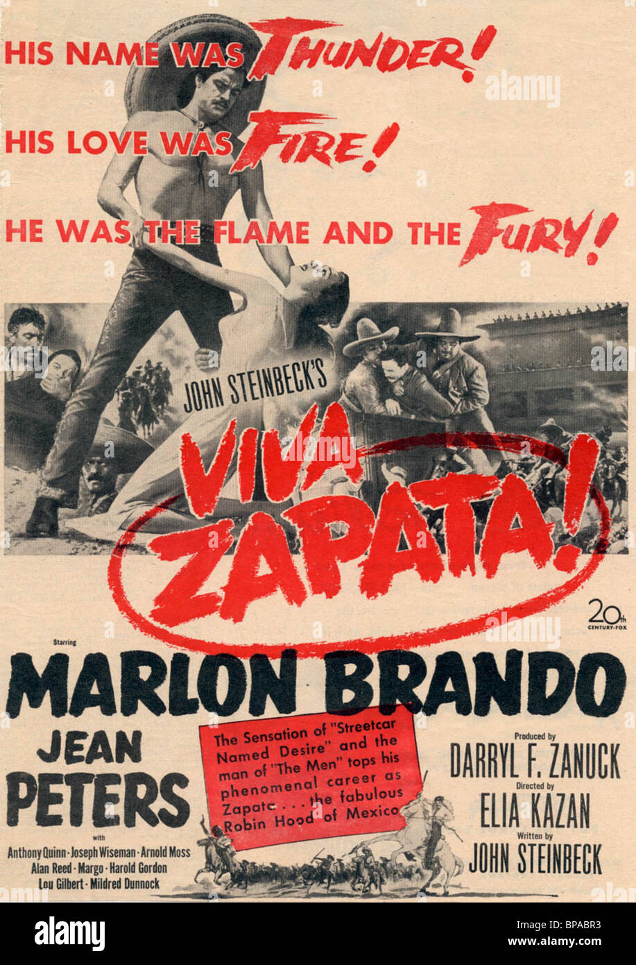 Affiche de film Viva Zapata ! (1952) Banque D'Images