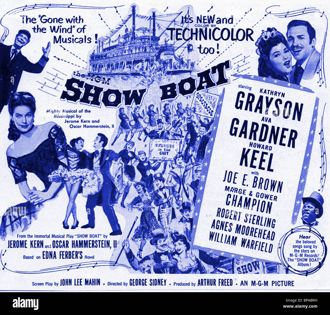 Affiche de film SHOW BOAT (1951) Banque D'Images