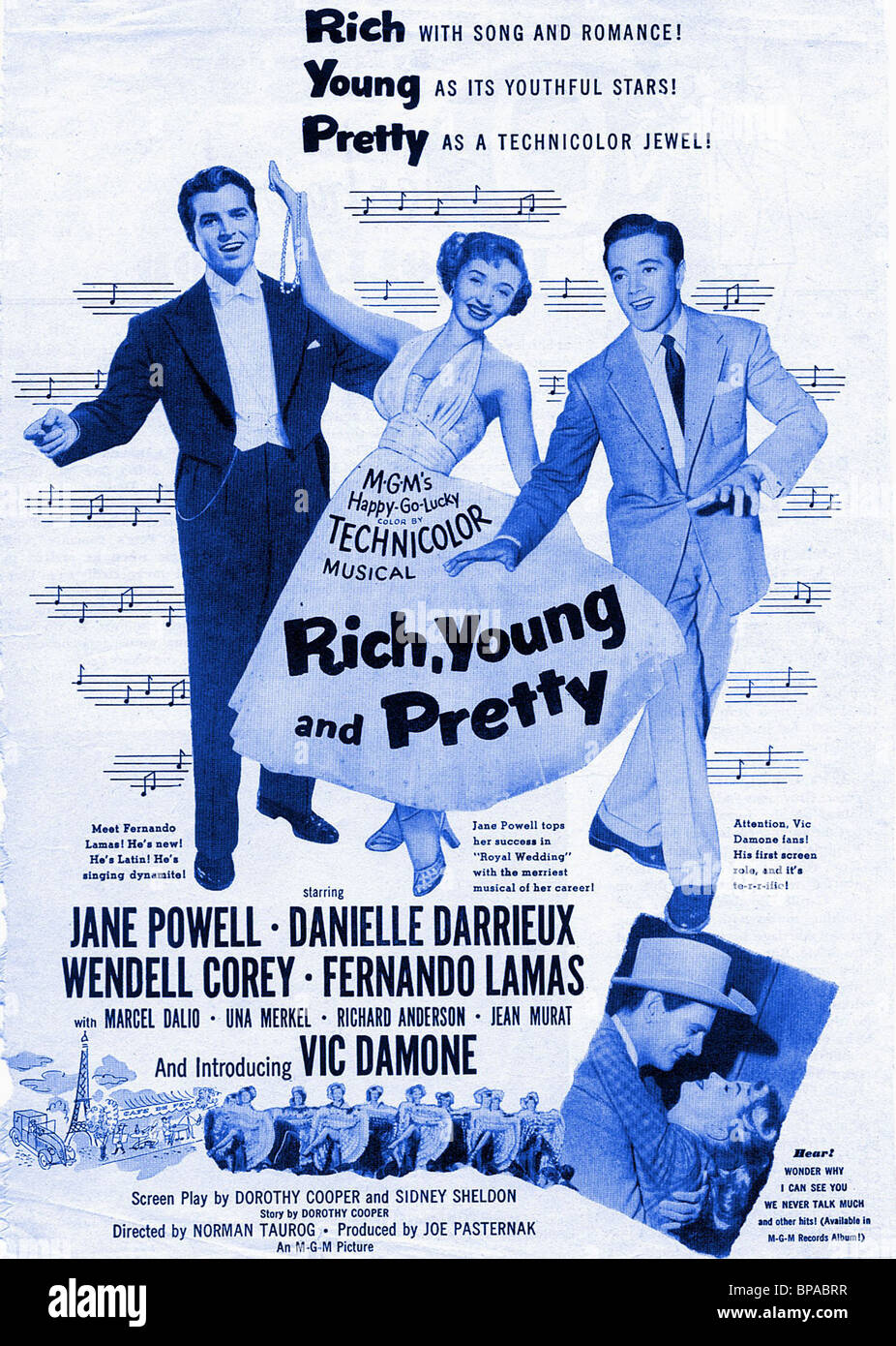 Affiche de film riche jeune et jolie (1951) Banque D'Images