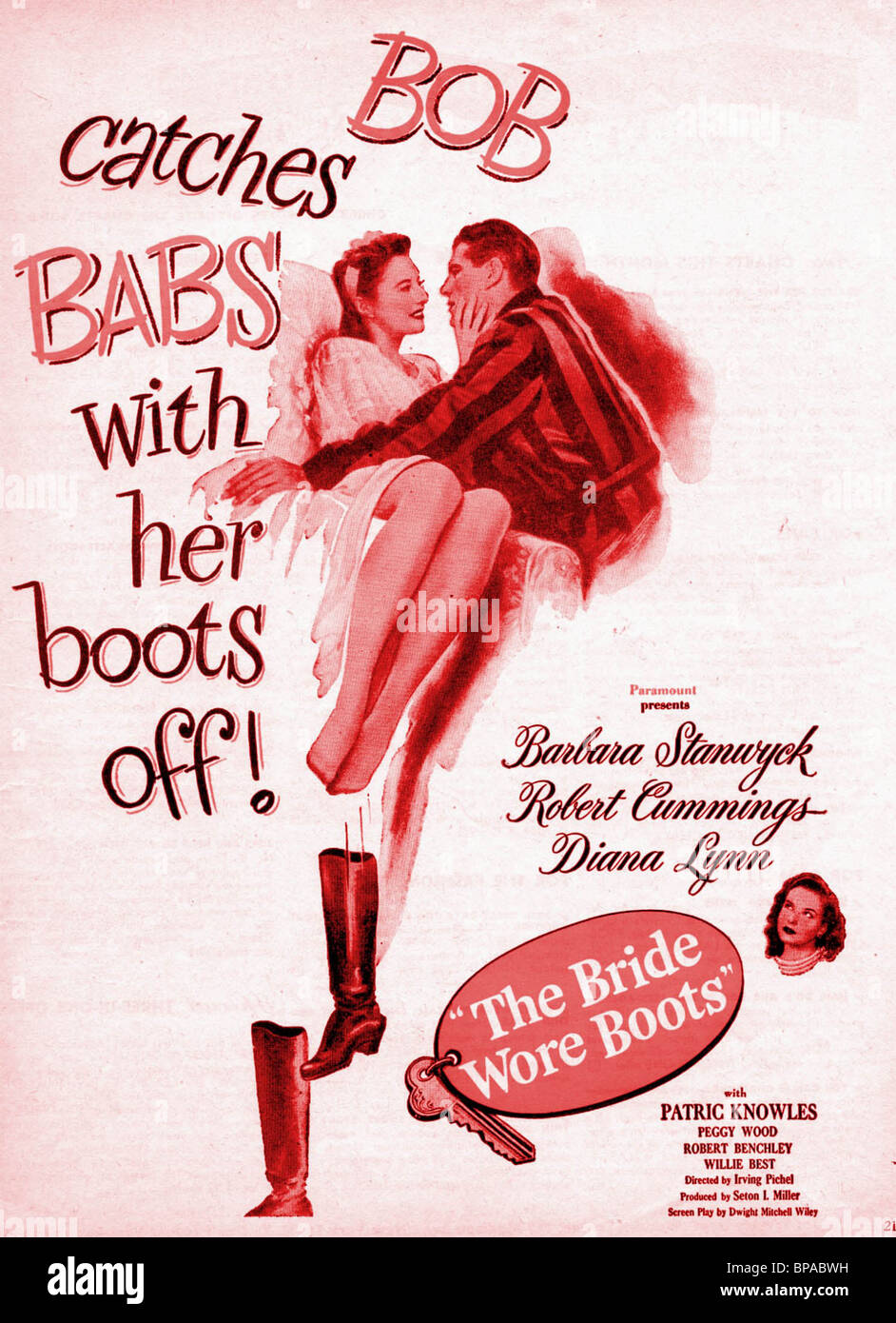 Affiche de film La mariée portait des bottes (1946) Banque D'Images
