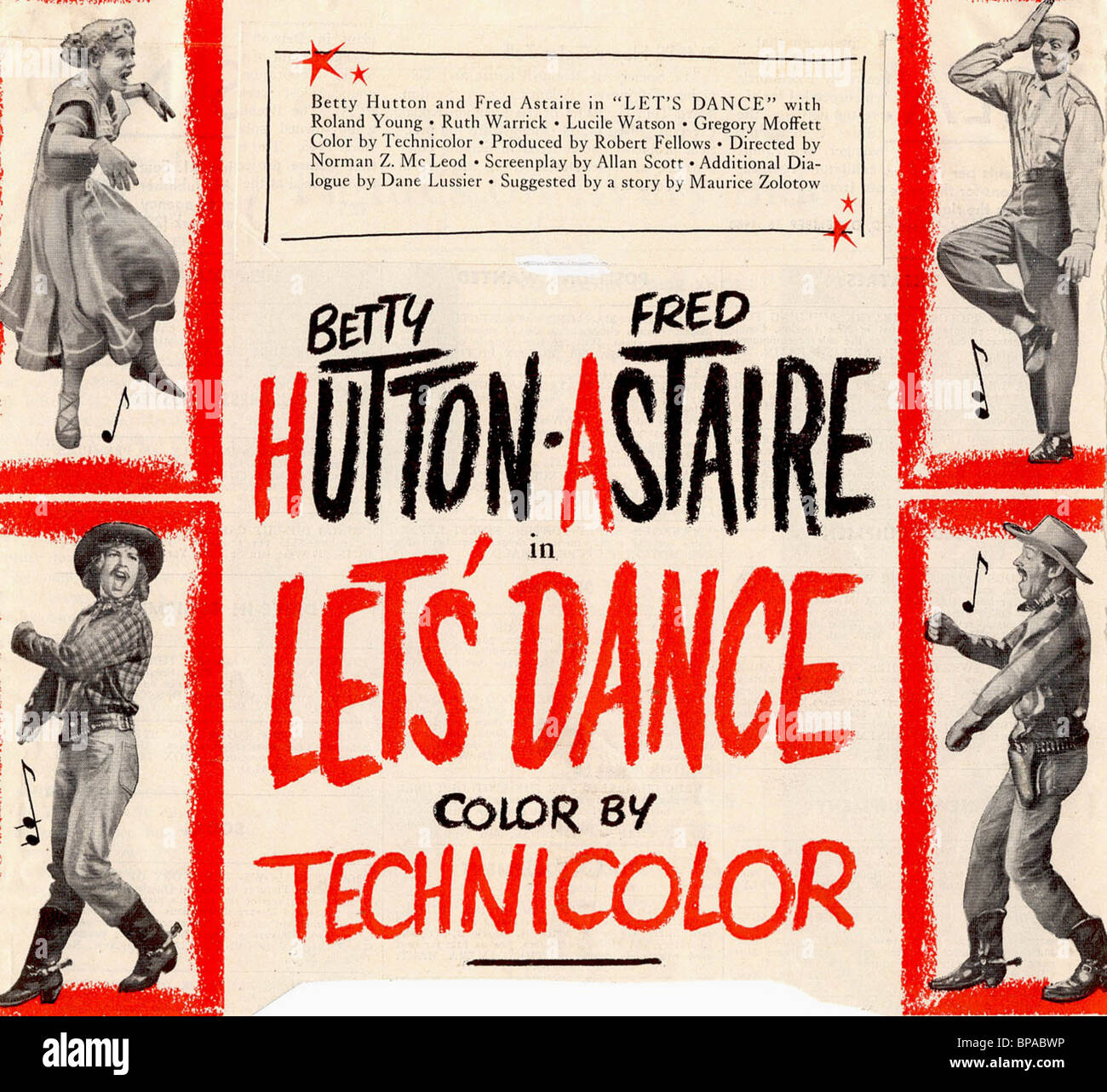 Affiche de film LET'S DANCE (1950) Banque D'Images