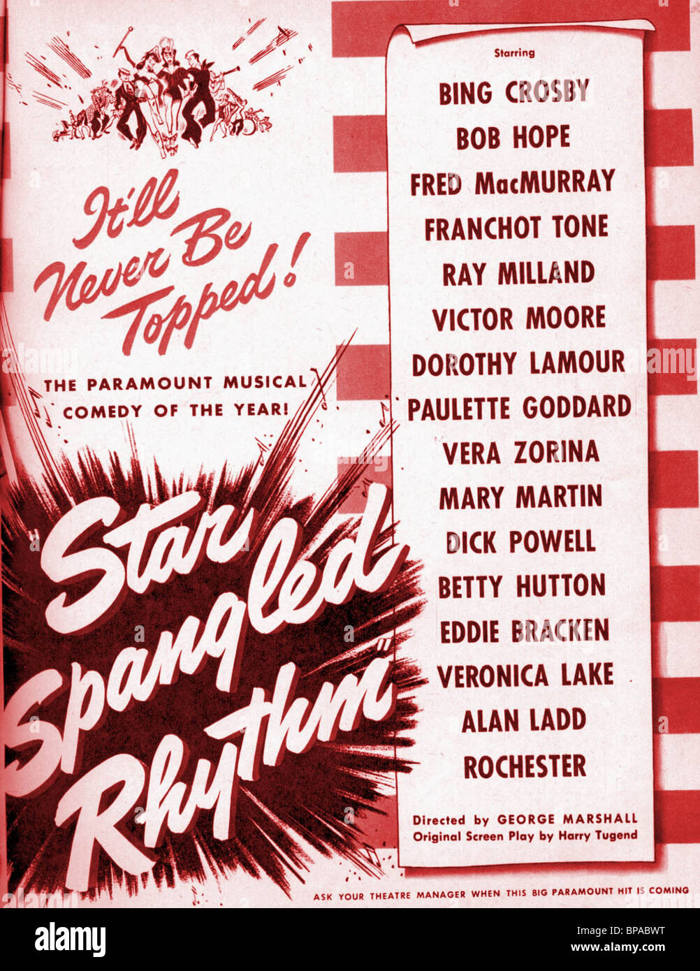 Affiche de film Star Spangled RHYTHM (1942) Banque D'Images