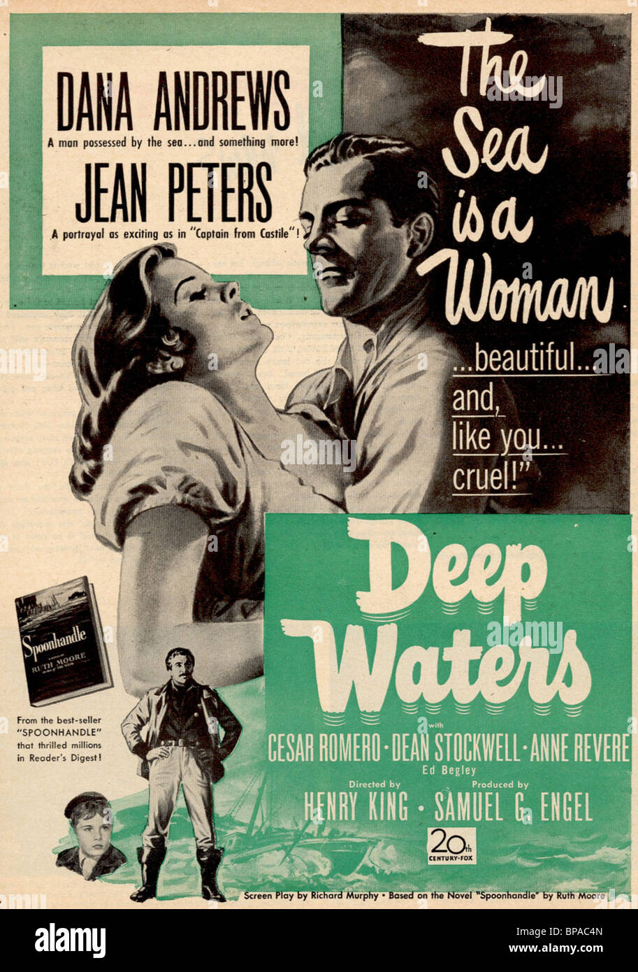 Les eaux profondes de l'AFFICHE DU FILM (1948) Banque D'Images