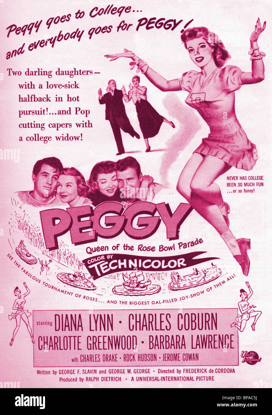 Affiche de film PEGGY (1950) Banque D'Images