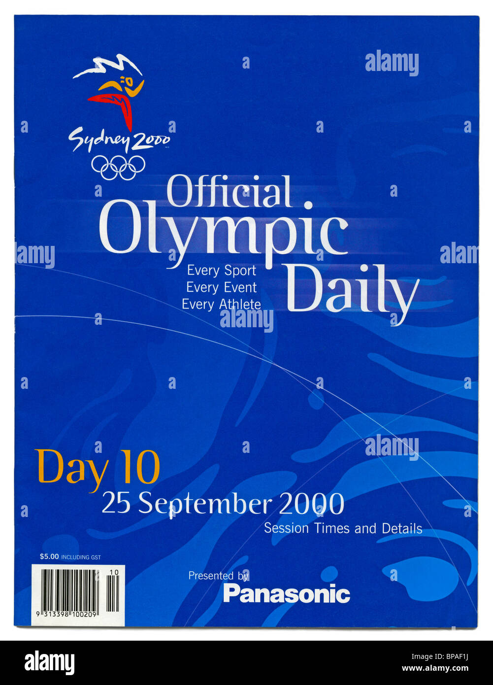 Guide officiel pour tous les jours Jour 10 (25 septembre) de la 2000 Jeux Olympiques d'été de Sydney, Sydney, New South Wales, Australia Banque D'Images