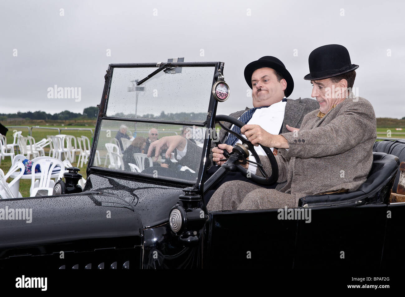 Haurel et Lardy (Laurel et Hardy) Hommage à la Royal Air Forces Association Airshow à Shoreham Airport. Jour 1. 22 août 2010. Banque D'Images
