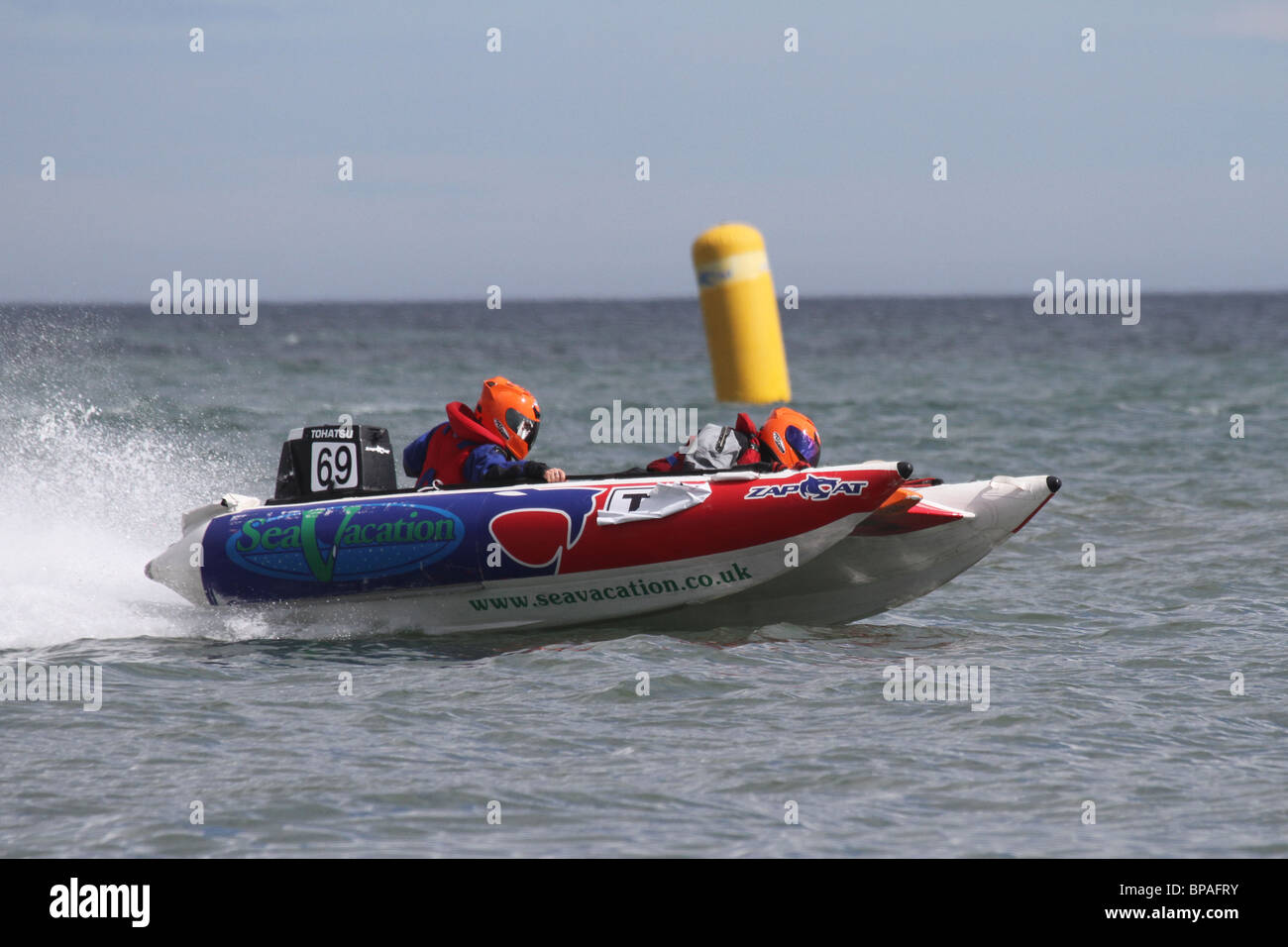 Finales des Championnats du Royaume-Uni Zapcat Racing 2010 Celtic Cup, National, Team, Mixed, Rookie, Catégories; City Championships Offshore Round vu de l'Esplanade de bord de mer, Aberdeen, Écosse, Royaume-Uni Banque D'Images