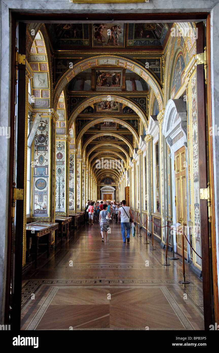 Les loggias Raphaël, Musée de l'Ermitage, Saint-Pétersbourg, Russie, Région Nord-Ouest Banque D'Images