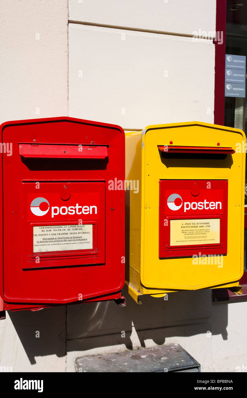 Posten Norge Norvège Norvégien post box Banque D'Images