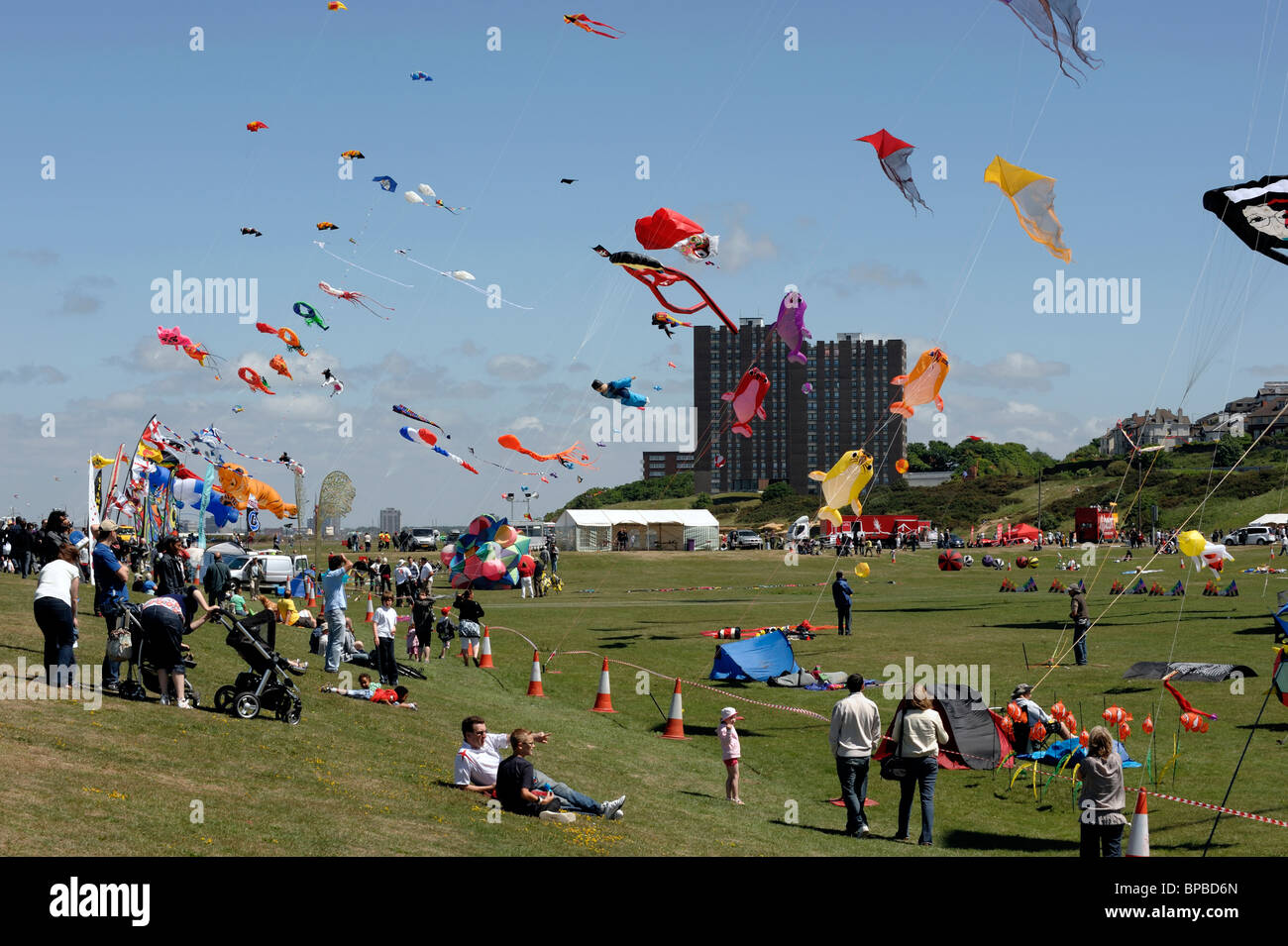 Festival International de Cerf-volant de Wirral, New Brighton 2010 Banque D'Images