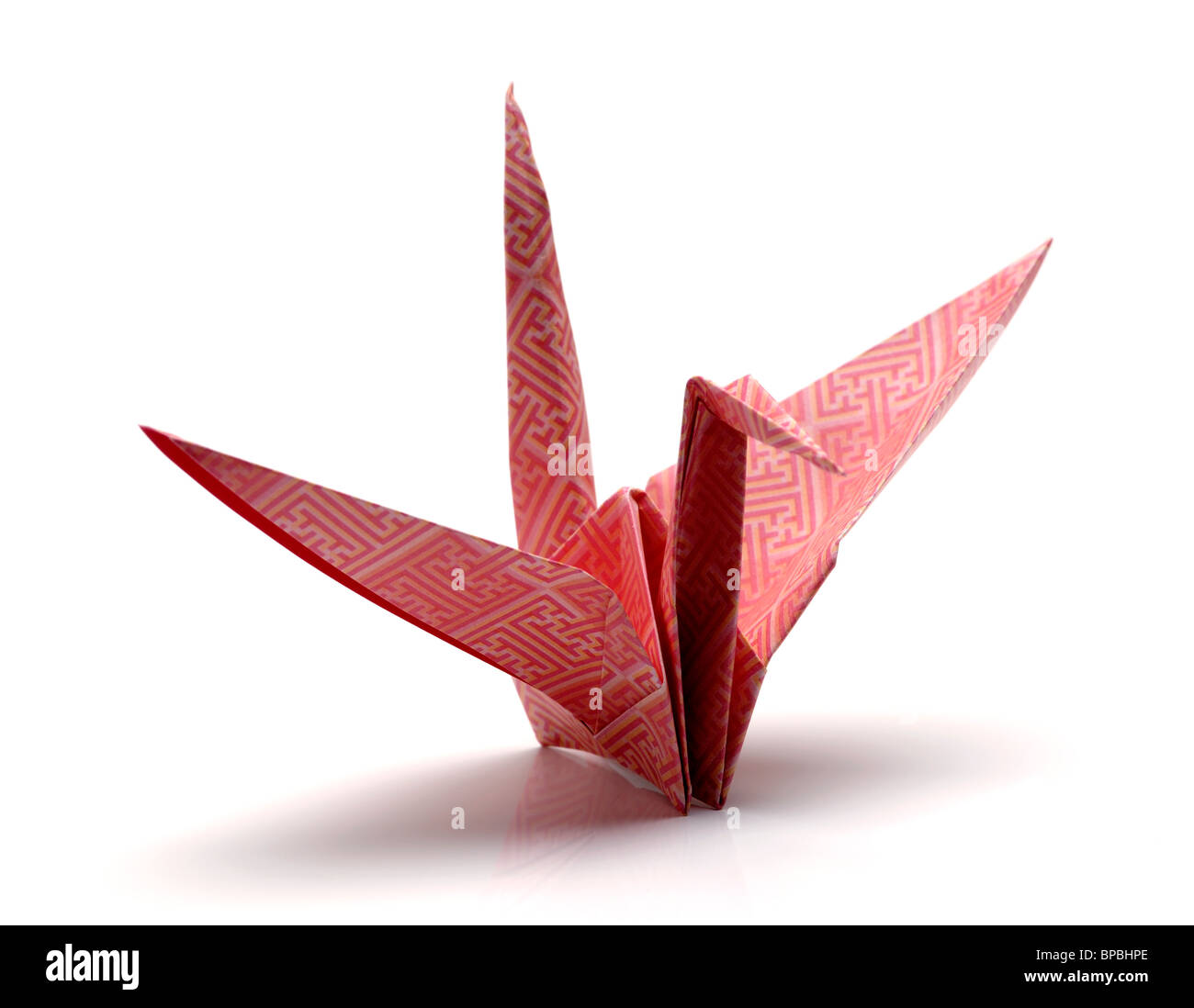 Papier Origami oiseau grue Banque D'Images