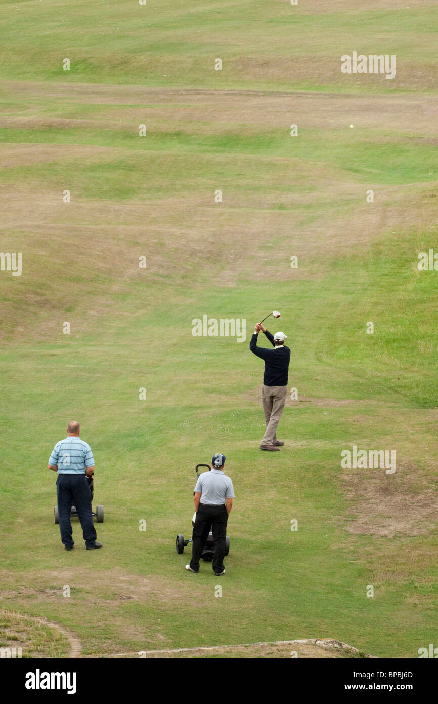 Les golfeurs golf hythe kent Banque D'Images