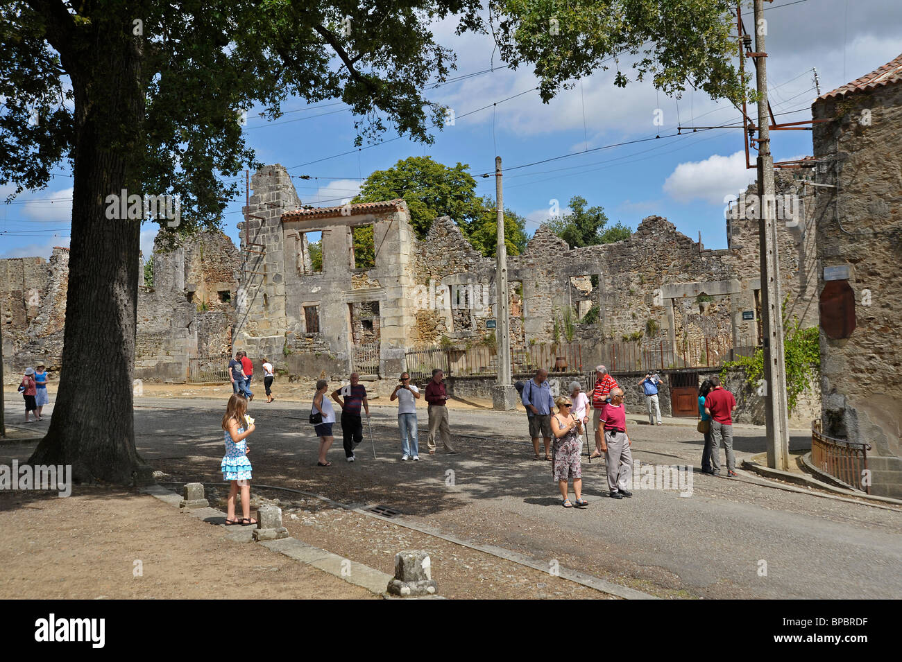 WW2 SS Nazi le massacre d'Oradour-sur-Glane Haute-Vienne Limousin France Banque D'Images