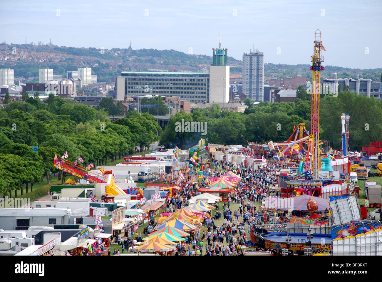 Les forains Hoppings Newcastle upon Tyne Royaume Uni Banque D'Images