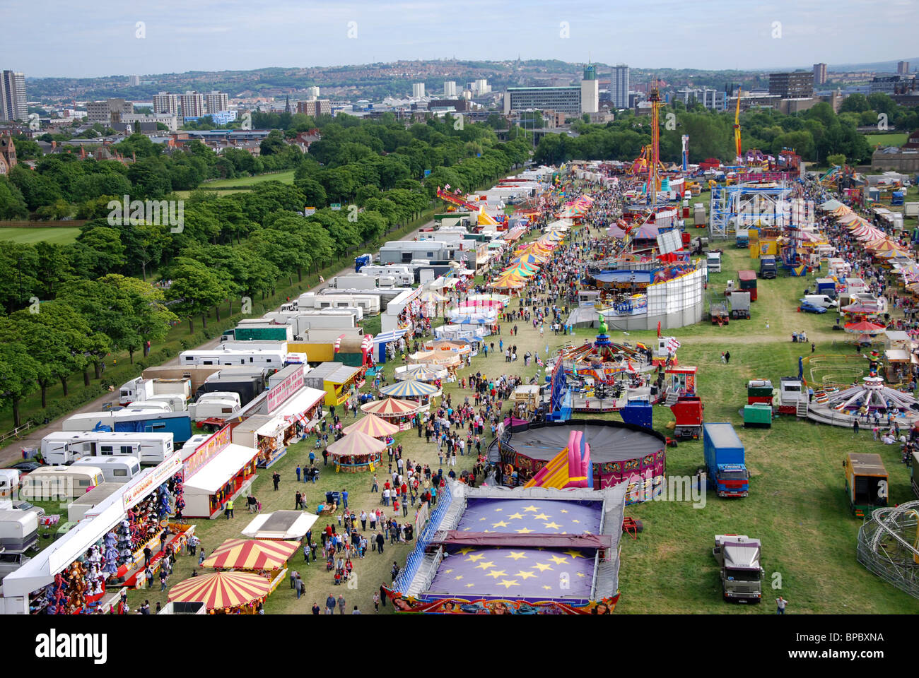 Les forains Hoppings Newcastle upon Tyne Royaume Uni Banque D'Images