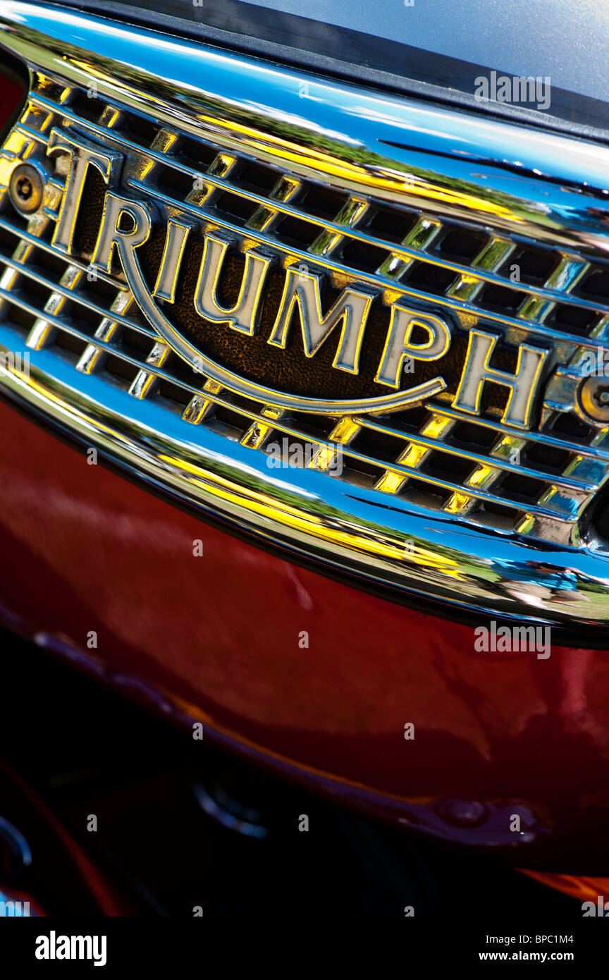 Triumph Thunderbird réservoir moto moto classique britannique , badge Banque D'Images