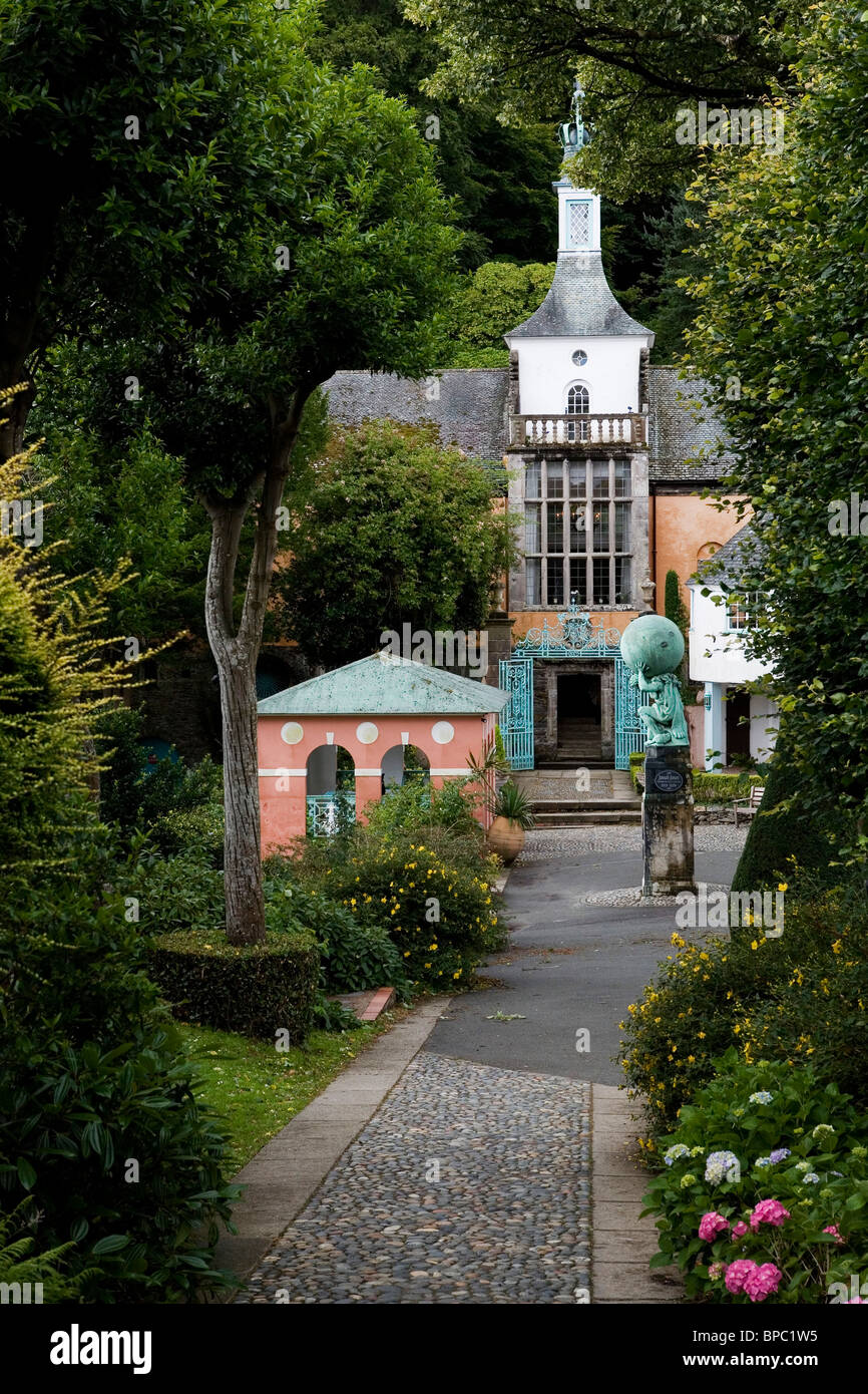 Portmeirion Village italianisant Gwynedd au Pays de Galles UK Banque D'Images