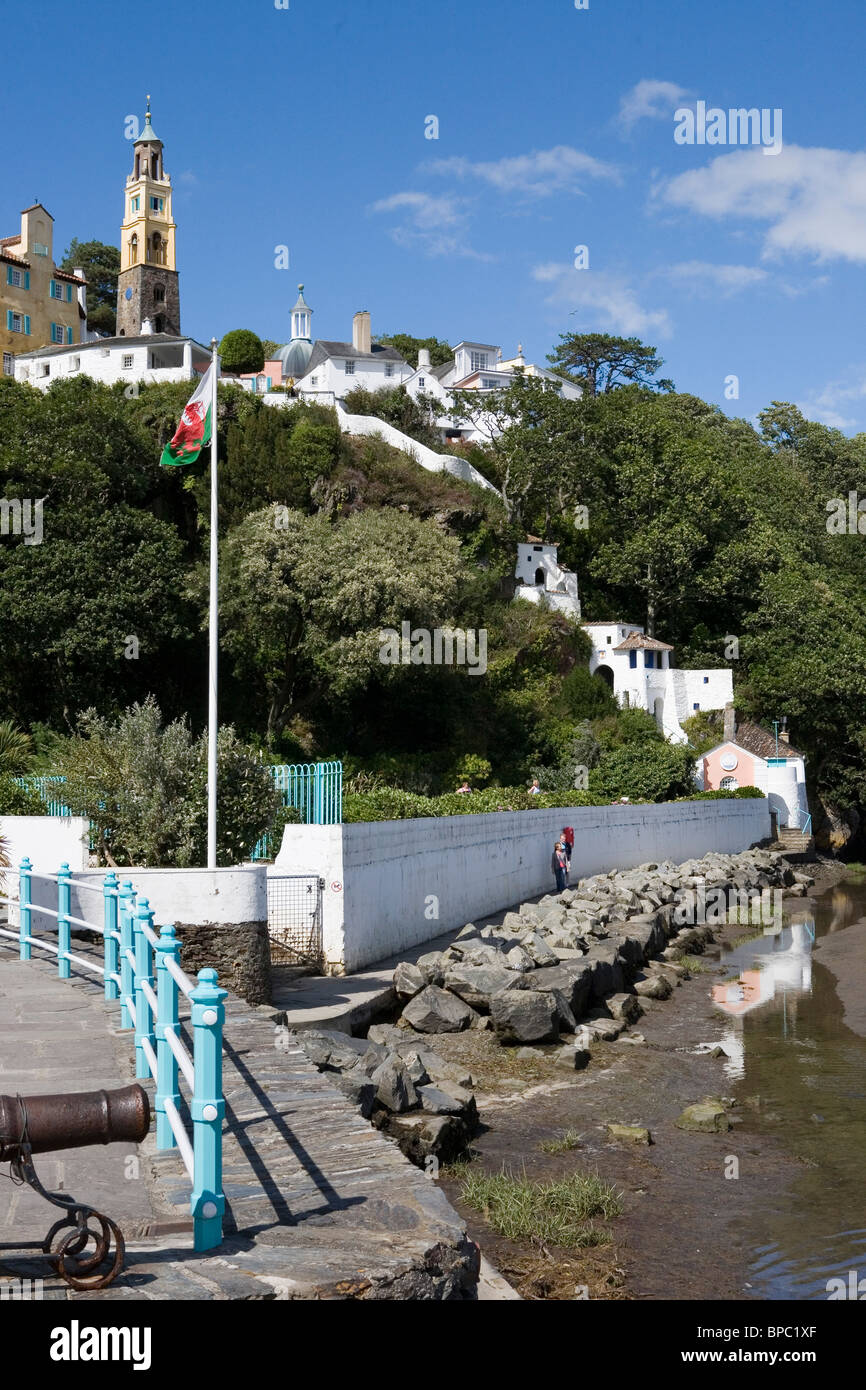 Portmeirion Village italianisant Gwynedd au Pays de Galles UK Banque D'Images