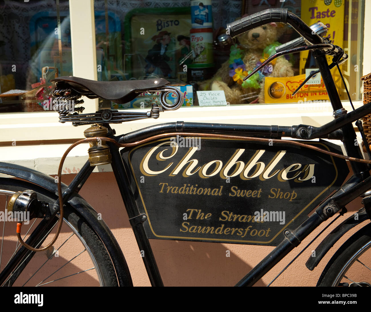 Chobbles Old Fashioned Sweet Shop, Saundersfoot Pembrokeshire, West Wales UK Banque D'Images