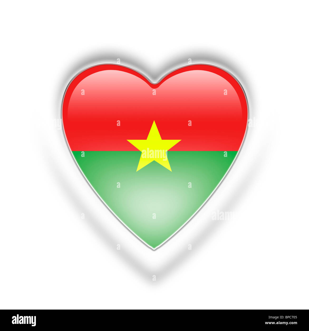 Drapeau du burkina faso Banque D'Images