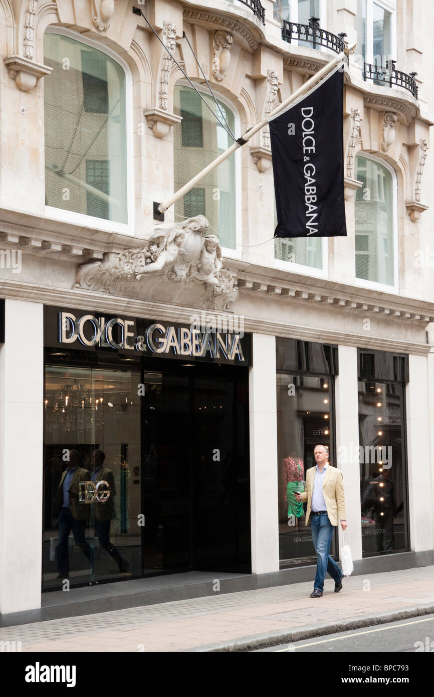 Dolce & Gabbana store, 24 Old Bond Street, Londres, Angleterre Banque D'Images