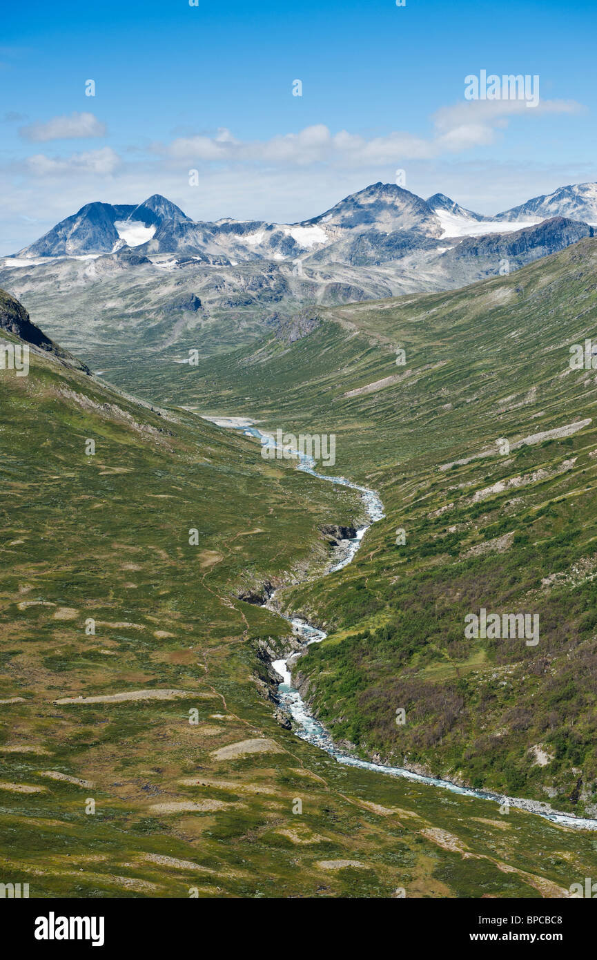 Memurudalen et montagnes de parc national de Jotunheimen, Norvège Banque D'Images