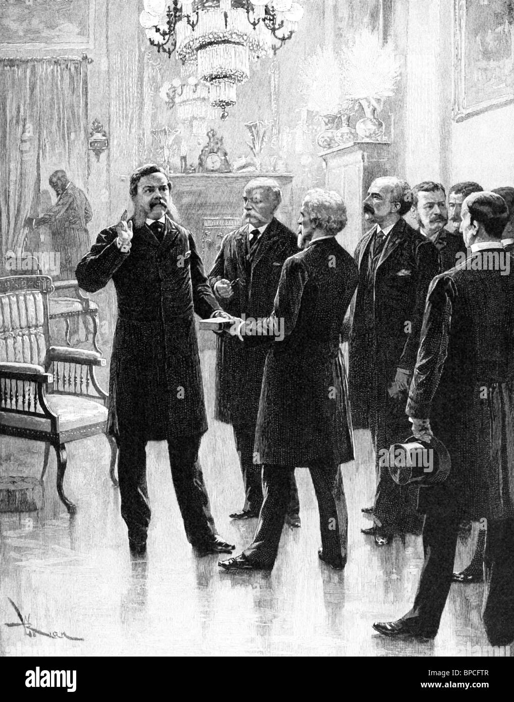 Chester Alan Arthur, élu le 21e président des États-Unis, a réussi à le président après l'assassinat de Garfield. Banque D'Images
